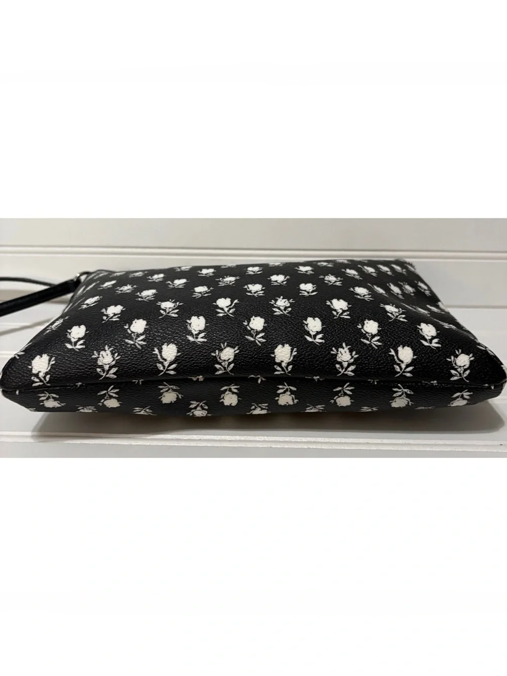 COACH Americana Black White Floral Canvas Crossbody Shoulder Bag Purse NEW